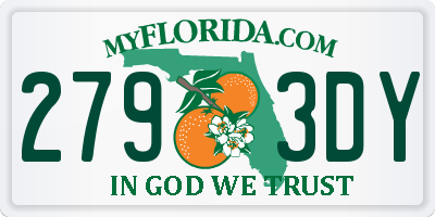 FL license plate 2793DY
