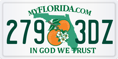 FL license plate 2793DZ