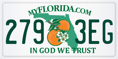 FL license plate 2793EG