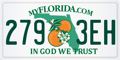FL license plate 2793EH