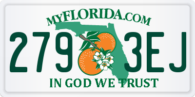 FL license plate 2793EJ