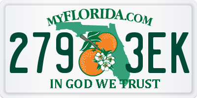 FL license plate 2793EK