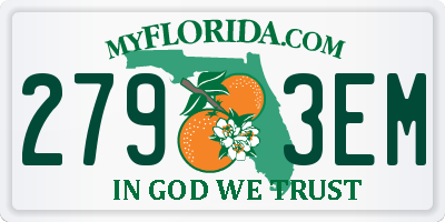 FL license plate 2793EM