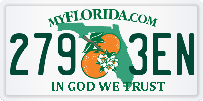 FL license plate 2793EN