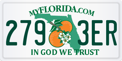 FL license plate 2793ER