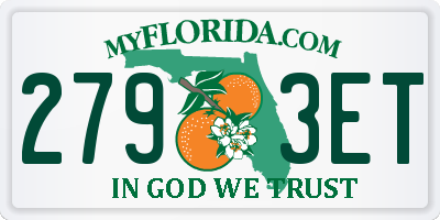 FL license plate 2793ET
