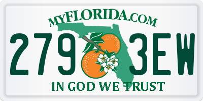 FL license plate 2793EW