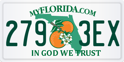 FL license plate 2793EX