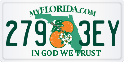 FL license plate 2793EY