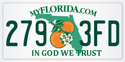 FL license plate 2793FD