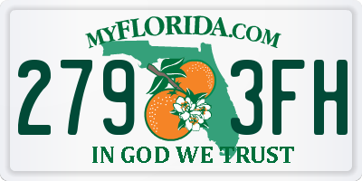FL license plate 2793FH