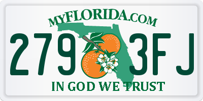 FL license plate 2793FJ