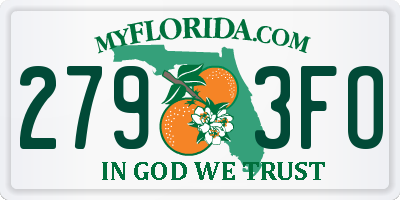 FL license plate 2793FO