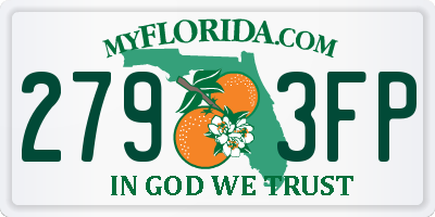 FL license plate 2793FP
