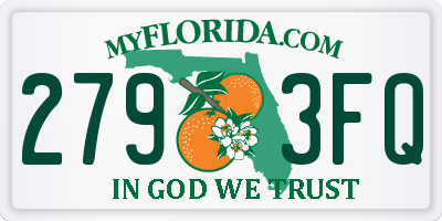 FL license plate 2793FQ