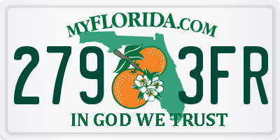 FL license plate 2793FR