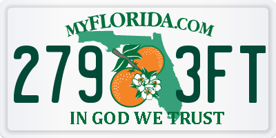 FL license plate 2793FT