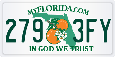 FL license plate 2793FY
