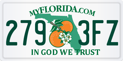 FL license plate 2793FZ