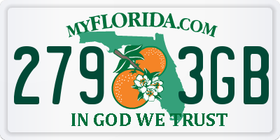 FL license plate 2793GB