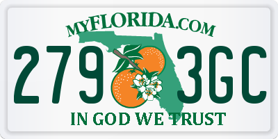 FL license plate 2793GC