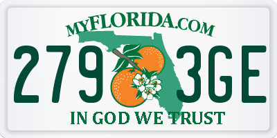 FL license plate 2793GE