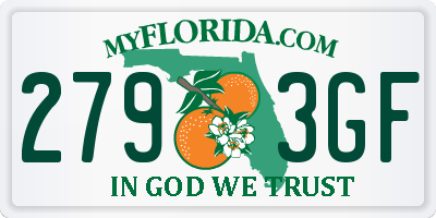 FL license plate 2793GF