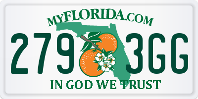 FL license plate 2793GG