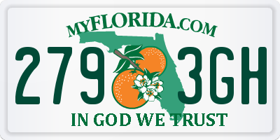 FL license plate 2793GH