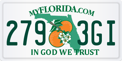 FL license plate 2793GI