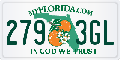 FL license plate 2793GL
