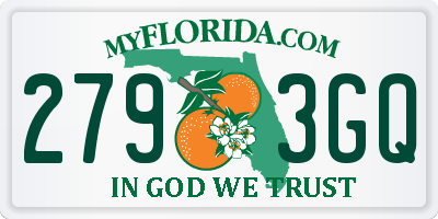 FL license plate 2793GQ