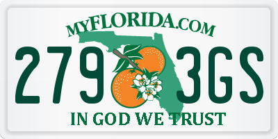 FL license plate 2793GS