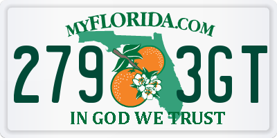 FL license plate 2793GT