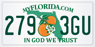 FL license plate 2793GU