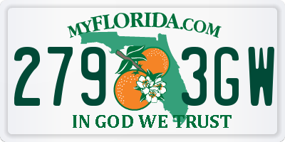 FL license plate 2793GW