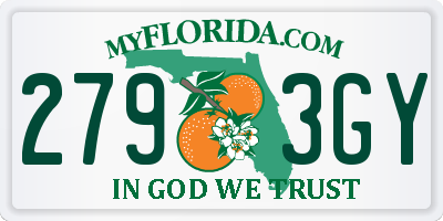 FL license plate 2793GY