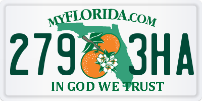 FL license plate 2793HA