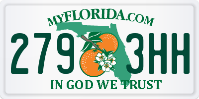 FL license plate 2793HH