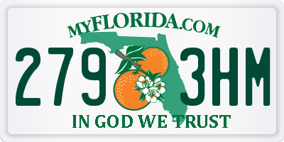 FL license plate 2793HM