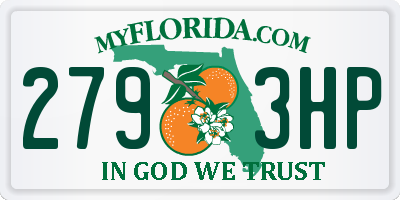 FL license plate 2793HP