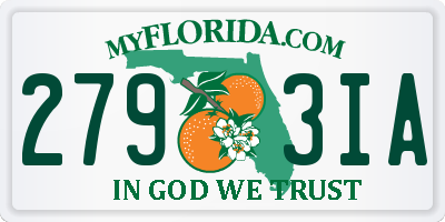 FL license plate 2793IA