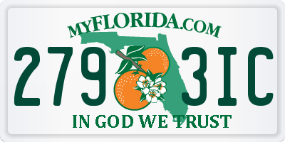 FL license plate 2793IC