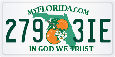 FL license plate 2793IE