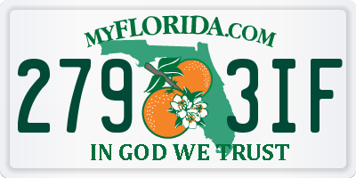 FL license plate 2793IF