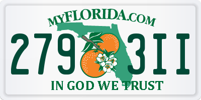 FL license plate 2793II