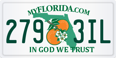FL license plate 2793IL