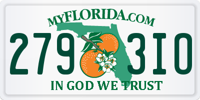 FL license plate 2793IO