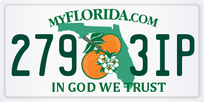FL license plate 2793IP