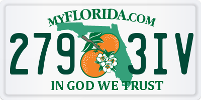 FL license plate 2793IV